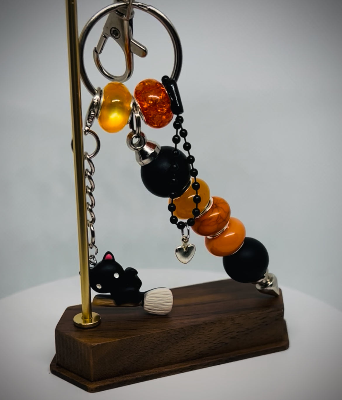 π HALLOWEEN SUPER SALE! 3-Piece Keychain Bundle - Pumpkins & Black Cat