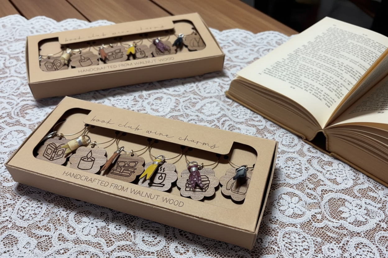 Sip & Savor: Wine Charms & Tea Gift Set