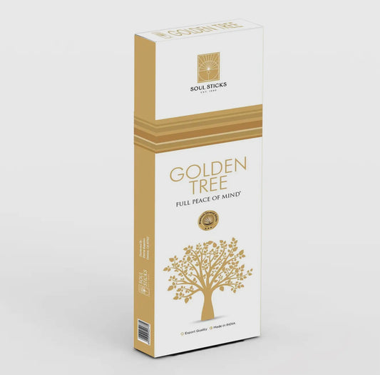 Golden Tree Soul Sticks Incense white background