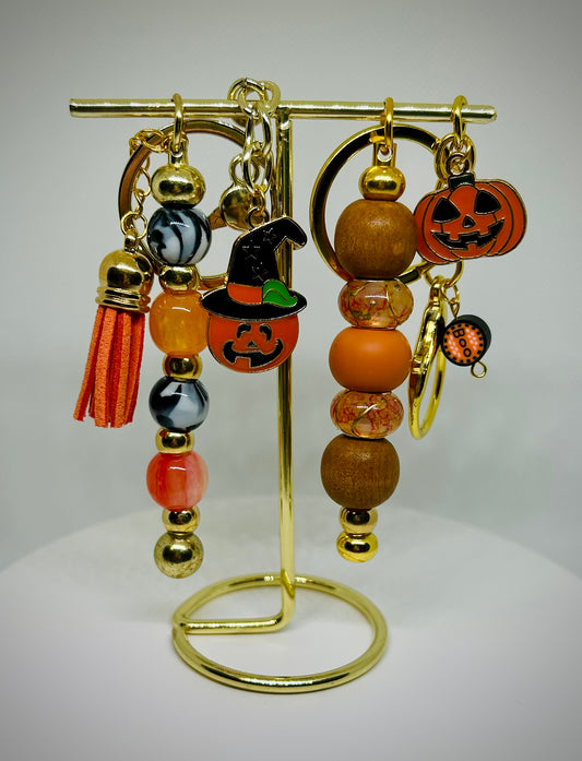 🎃 HALLOWEEN SUPER SALE! 3-Piece Keychain Bundle - Pumpkins & Black Cat