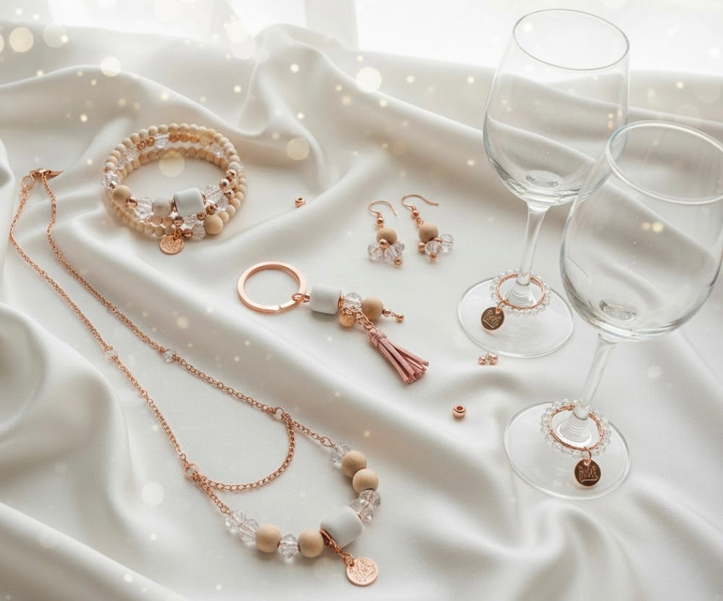 Customizable jewelry on a silky background. Ethereal by Lez. 