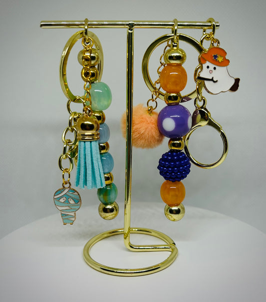 Ghost & Mummy Keychain• Bag Charms - Going Fast! •Set of 2