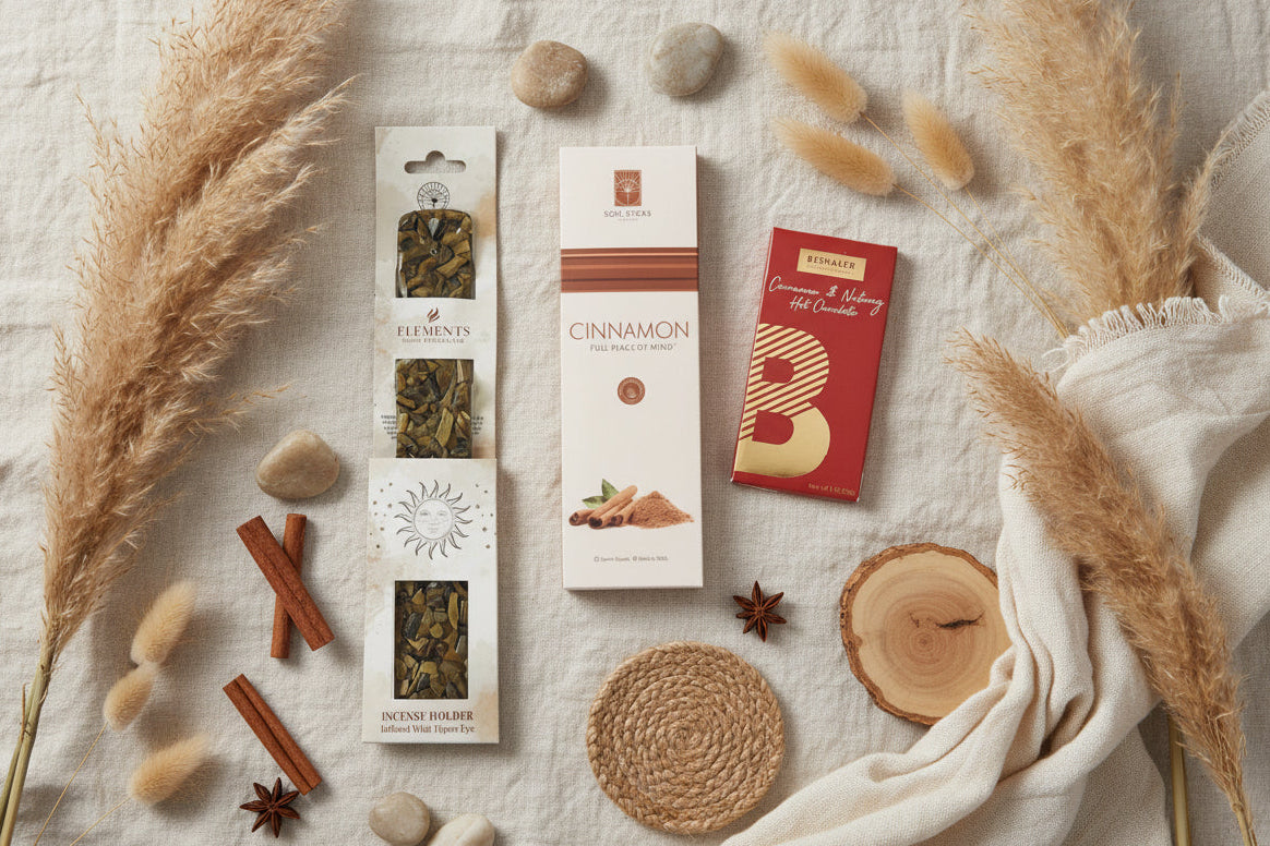 Sweetheart Spice: Hot Chocolate, Incense & Tiger's Eye Crystal Burner