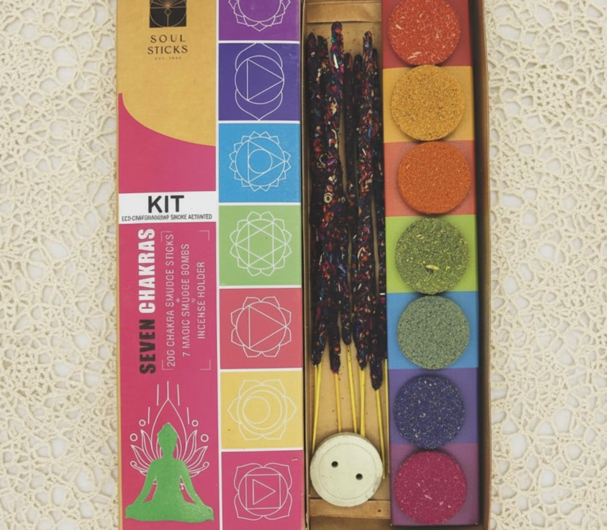 7 Chakras Smudge Kit + Chakra Bracelets