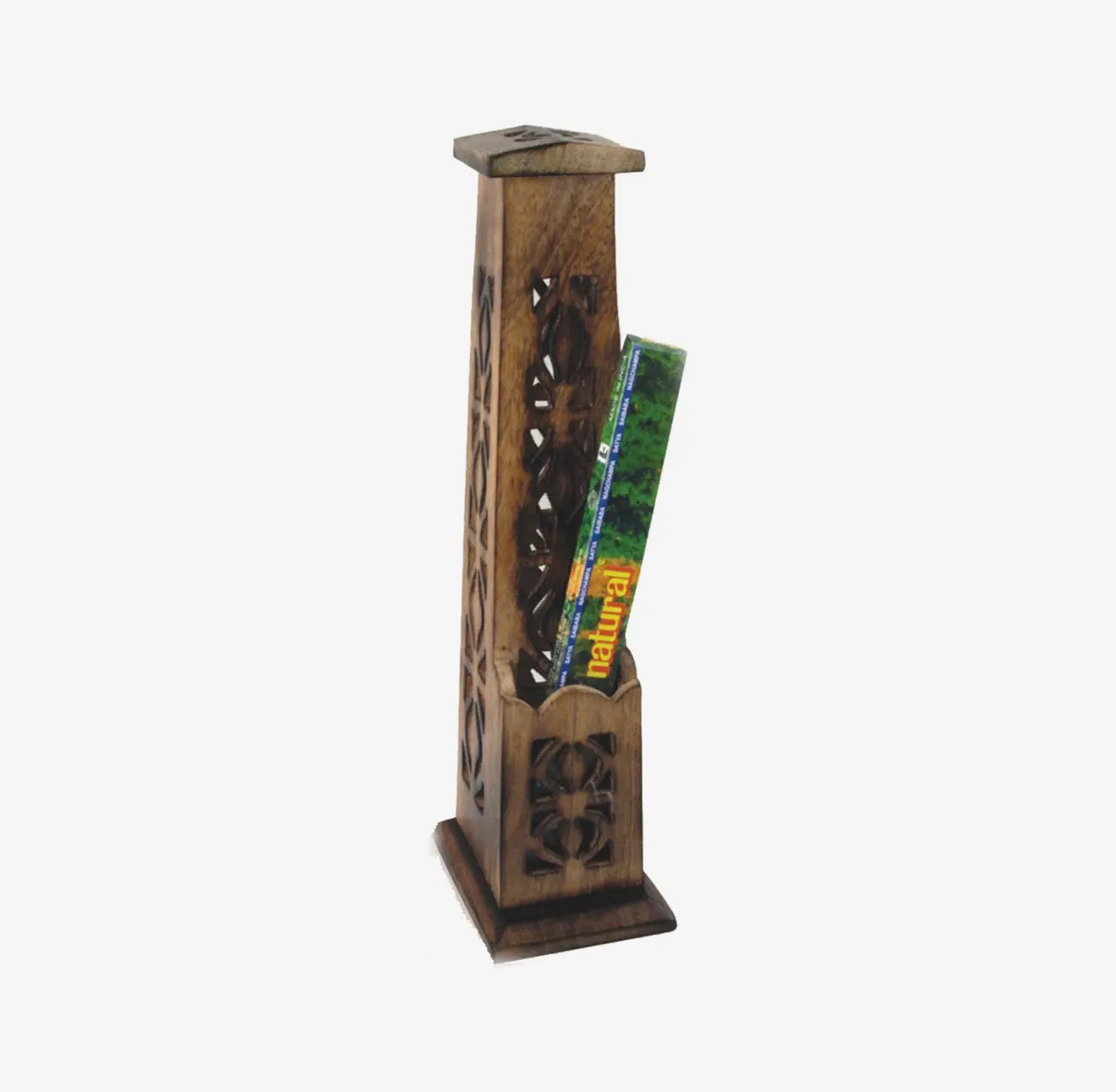 Diamond Drift Set: Hand-Carved 12” Rosewood Tower and Incense Bundle