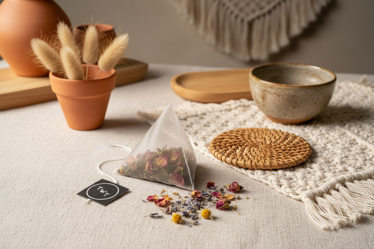 Hibiscus Rose & Vanilla Rooibos: 14-Sachet Tea with Tae Caffeine-Free Herbal Comfort Edition