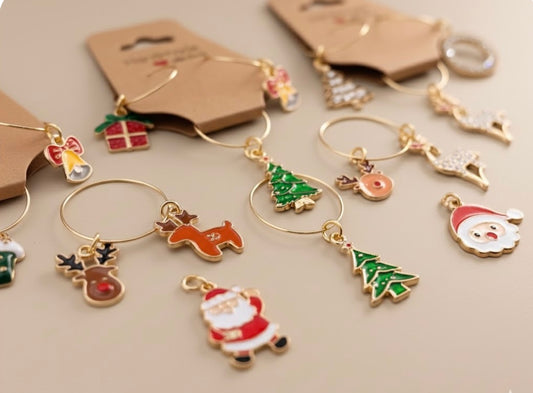 The “Twelve Days” Clearance: 18k Gold Plated 12-Piece Wine Glass Charms Set