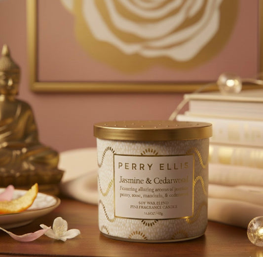 Perry Ellis Jasmine & Cedarwood Candle