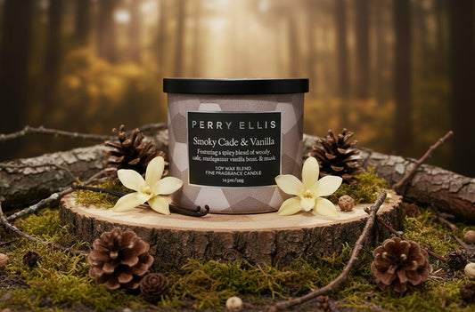 Perry Ellis Smoky Cade & Vanilla Candle