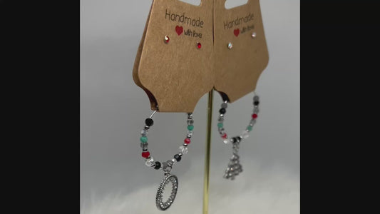 Sophisticated Christmas Wine Glass Charms - Halo & Tree •Set of 2
