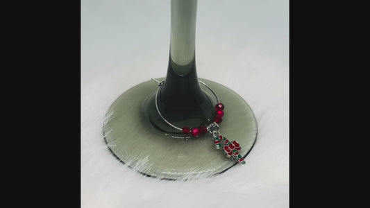 wine glass charms festive