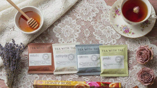 HONEY ROSE TEA RITUAL • Incense, burner, and Tea with Tae Tea