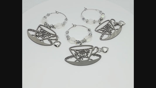 Polar Rose Handle Candy: Stainless Steel Couture Tumbler Charm