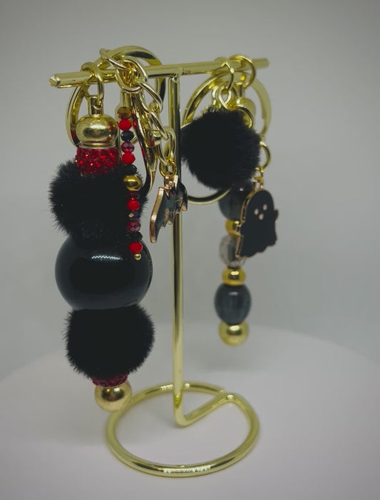 Bat & Ghost Keychain/Bag Charms by Lez - Spooky Chic Halloween! •Set of 2