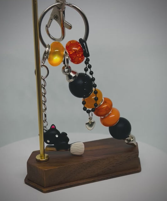 🎃 HALLOWEEN SUPER SALE! 3-Piece Keychain Bundle - Pumpkins & Black Cat